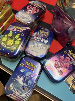 Pokemon Tcg EMPTY Mini Tin Lot Of 37 +more (151, Paldean Fates, CZ) - Image 2