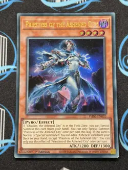 Yugioh Priestess Of The Ashened City PHNI-EN093 Ultra Rare 1st Edition - Image 1