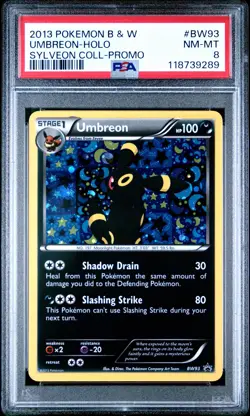 2013 POKEMON BLACK STAR PROMO UMBREON #BW93 HOLO PSA 8 NM #118739289 - Image 1