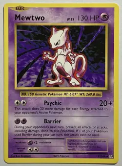 Mewtwo 51/108 (LP) Rare XY Series: Evolutions 2016 Pokemon Card TCG - Image 1