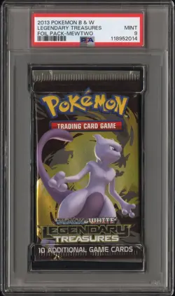2013 Pokemon Black & White Legendary Treasures Sealed Foil Booster Pack PSA 9 - Image 1
