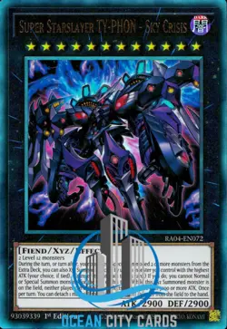 Yugioh Super Starslayer Ty-Phon - Sky Crisis RA04-EN072 Ultimate Rare 1st Ed - Image 1