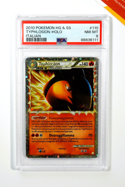Pokemon PSA 8 Typhlosion Prime #110 Holo HeartGold SoulSilver 2010 Italiano - Image 1
