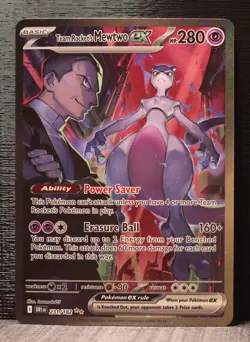 Team Rocket's Mewtwo ex SIR- 231/182 - Destined Rivals - Pokemon TCG - LP+ - Image 1