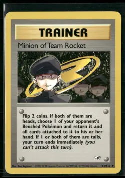 POKEMON MINION OF TEAM ROCKET 113/132 TRAINER GYM HEROES NM - Image 1
