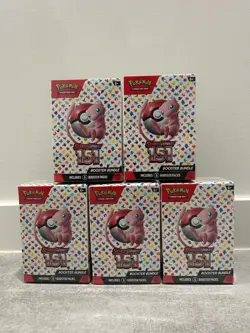 5 x Pokemon Scarlet & Violet 151 English Booster Box Bundles (Sealed) - Image 1
