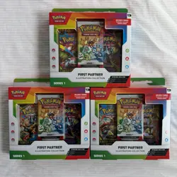 Pokemon TCG First Partner Illustration Collection Series 1 LOT OF 3 SEALED - Image 1
