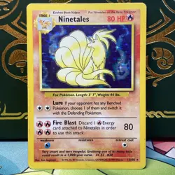 Ninetales 12/102 Pokemon 1999 Base Set Holo. MP - Image 1