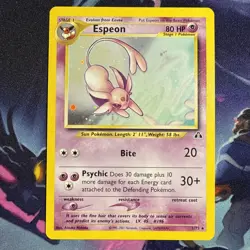 Pokemon TCG: Espeon 1/75 Neo Discovery-Unlimited Edition Holo - Image 1