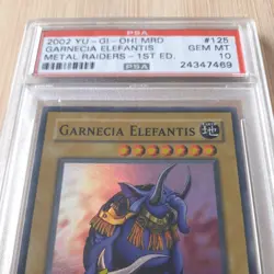2002 YU-GI-OH! MRD-METAL RAIDERS 1ST ED #125 GARNECIA ELEFANTIS PSA 10 - Image 2