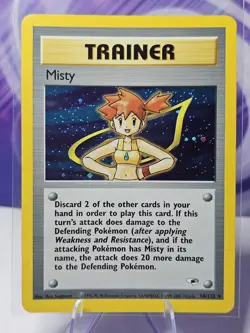 Pokemon TCG Misty Trainer Card Gym Heroes 18/132 Holo Rare 2000 LP - Image 1
