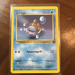 Pokemon GERMAN Schiggy Squirtle Team Rocket 68/82 Pokemon TCG Card Vintage LP - Image 1