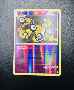 Pokemon TCG Single Card Return Unown Reverse Holo 54/123 HeartGold & SoulSilver - Image 1