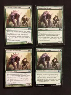 Garruk's Packleader x4 (M11 x2 m15 x2) Magic MTG Cards HP - Image 1