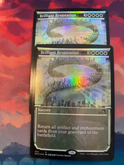 MTG Kamigawa Neon Dynasty Brilliant Restoration Showcase Foil x 2 - Image 1