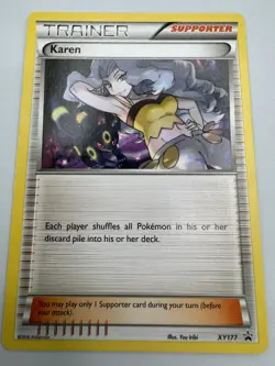 Pokemon TCG Karen XY177 Black Star Promo 2016 NM/M - Image 1