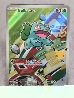 Pokemon Bulbasaur 037 Black Star Promo Illustration Rare 30th Anniversary NM - Image 1