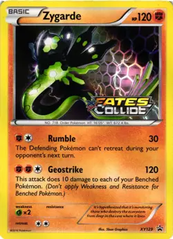 Pokemon TCG Zygarde (Prerelease) Promo Holofoil XY Promos XY129 LP - Image 1