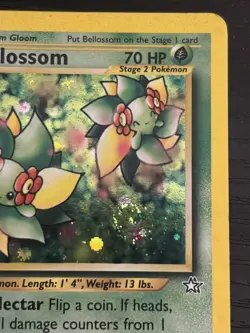 2000 Pokemon TCG Bellossom Neo Genesis Holo Unlimited Rare w/ swirl 3/111 LP/MP - Image 3