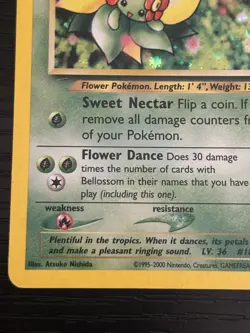 2000 Pokemon TCG Bellossom Neo Genesis Holo Unlimited Rare w/ swirl 3/111 LP/MP - Image 5
