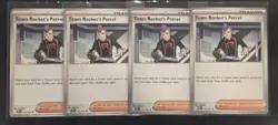 4x Playset Team Rocket's Petrel 176/182 SV10: Destined Rivals Pokemon TCG NM - Image 1