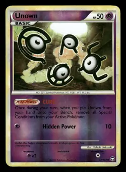 Pokemon Unown Uncommon Triumphant 51/102 HP Reverse Holo - Image 1