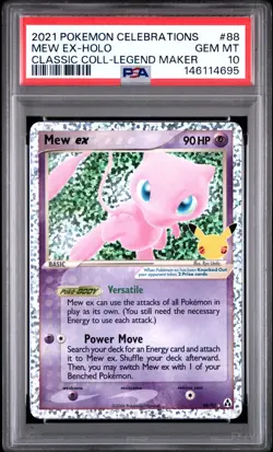 PSA 10 Mew Ex #88 Pokemon Celebrations Classic Collection Holo Legend Maker - Image 1