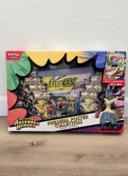 Pokemon TCG: Ascended Heroes Premium Poster Collection Mega Lucario Sealed Box - Image 1