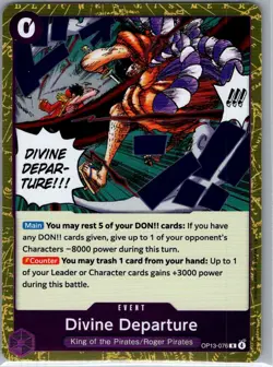 Divine Departure OP13-076 English Carrying On His Will - One Piece Card - NM - Image 1