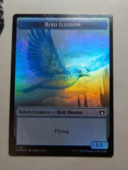Token - Bird Illusion & Treasure - MTG - CMM 0011 & 0048 - FOIL - Image 1