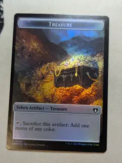 Token - Bird Illusion & Treasure - MTG - CMM 0011 & 0048 - FOIL - Image 2