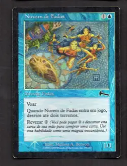 MtG FOIL Cloud of Faeries Nube di Spiritelli FOIL Portuguese (Urza's Legacy) - Image 1