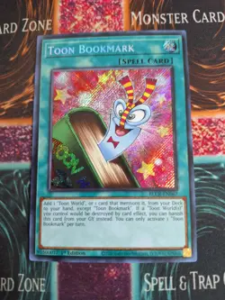 Yu-Gi-Oh! Toon Bookmark BLCR-EN067 Secret Rare 1st Edition Near Mint b2/ - Image 1