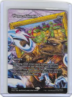 Plague of Vermin #7 M - Teenage Mutant Ninja Turtles TMNT MTG Non-Foil - Image 1