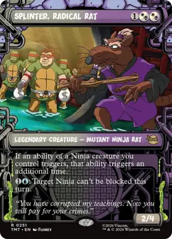 MTG - [TMT - 251] Splinter, Radical Rat (Showcase) Foil Teenage Mutant Ninja ... - Image 1