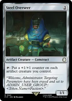 Steel Overseer (241) FOIL Fallout NM Artifact Rare MAGIC GATHERING CARD ABUGames - Image 1