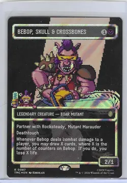 Bebop, Skull & Crossbones (Borderless) (Surge Foil) - #87 - TMNT - Mint - Image 1