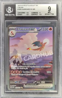 CARTA POKEMON CHARIZARD EX MEW 199/165 BGS 9 GRADATA TCG CARD 151 - Image 1