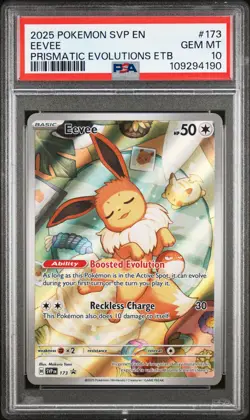 2025 Pokemon Black Star Promo #173 Eevee Prismatic Evolutions Etb PSA 10 - Image 1