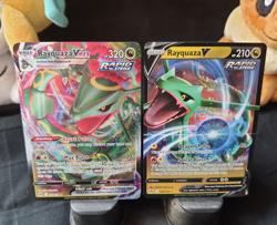 Rayquaza V & VMAX 100/159 102/159 Ultra Rare Set Pokemon TCG Crown Zenith - Image 1