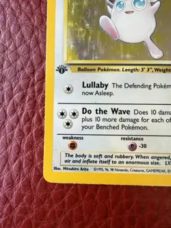 1999 Pokemon Jungle 1st Edition Wigglytuff Holo 16/64 MP Rare Vintage - Image 5