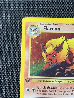 Pokemon TCG Flareon Jungle 3/64 Holo Unlimited Holo Rare 1st Edition MP+ - Image 2