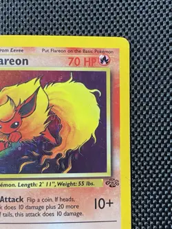Pokemon TCG Flareon Jungle 3/64 Holo Unlimited Holo Rare 1st Edition MP+ - Image 3