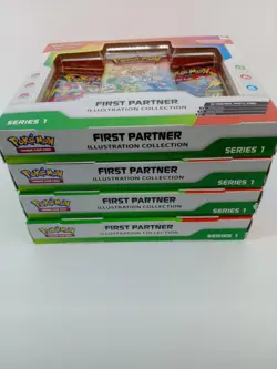 4x Pokemon First Partner Illustration Collection Series 1 SEALED IN HAND - Image 2