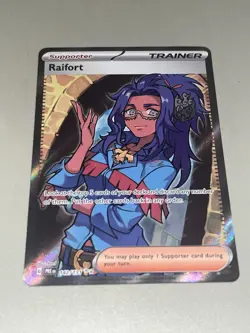 Pokemon Raifort Trainer 142/131 SV Prismatic Evolutions Ultra Rare Full Art Holo - Image 3