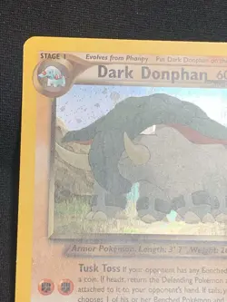 Pokemon TCG Dark Donphan 3/105 Neo Destiny Unlimited Holo Rare MP - Image 3