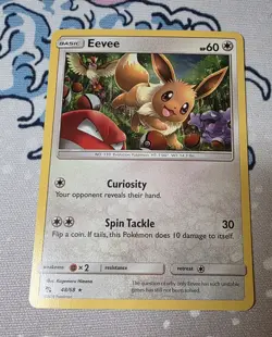 Pokemon TCG Eevee Hidden Fates 48/68 Holo Rare - NM - Image 1