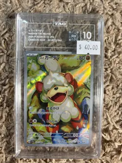 Pokemon Hisuian Growlithe Art Rare Japanese 075/066 Crimson Haze TAG 10 Gem Mint - Image 1