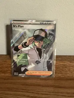 Pokemon N's Plan Ultra Rare Full Art Holo 163/086 Sv: Black Bolt - Image 1