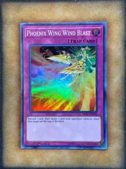 Yugioh Phoenix Wing Wind Blast HISU-EN045 Super Rare 1st Ed NM - Image 1